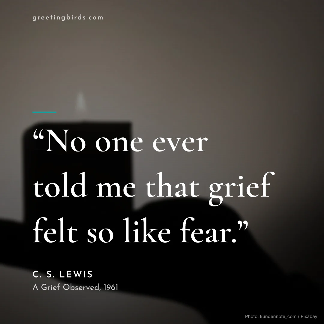“No one ever told me that grief felt so like fear.” — C. S. Lewis, A Grief Observed (1961)
